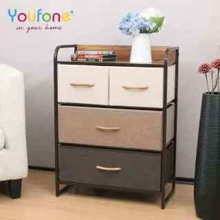 【YOUFONE】日式麻布多樣式三層式抽屜收納/衣物櫃-清新白款 歷史價格詳細信息