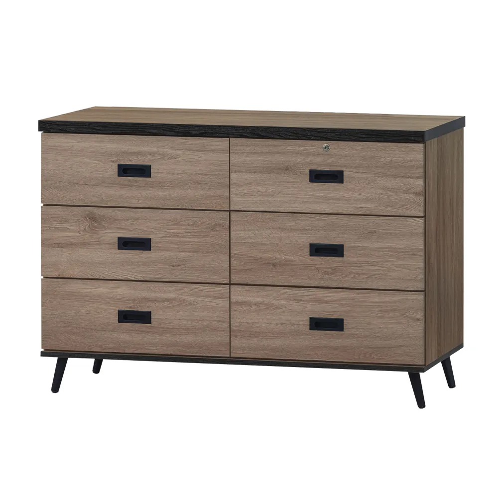 Bernice-伊維4.1尺工業風三門六抽衣櫃(附鏡) 歷史價格詳細信息