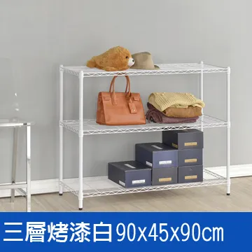(鐵架王) 90*45*90三層烤漆層架-白色 價格比較,價格查詢,歷史價格詳細信息