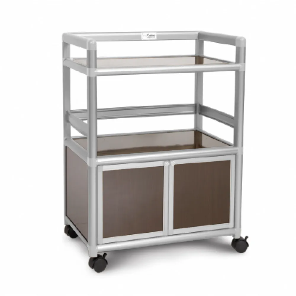 Cabini小飛象-黑桃木1.2尺鋁合金三門收納櫃40.1x41.1x115.3cm 歷史價格詳細信息