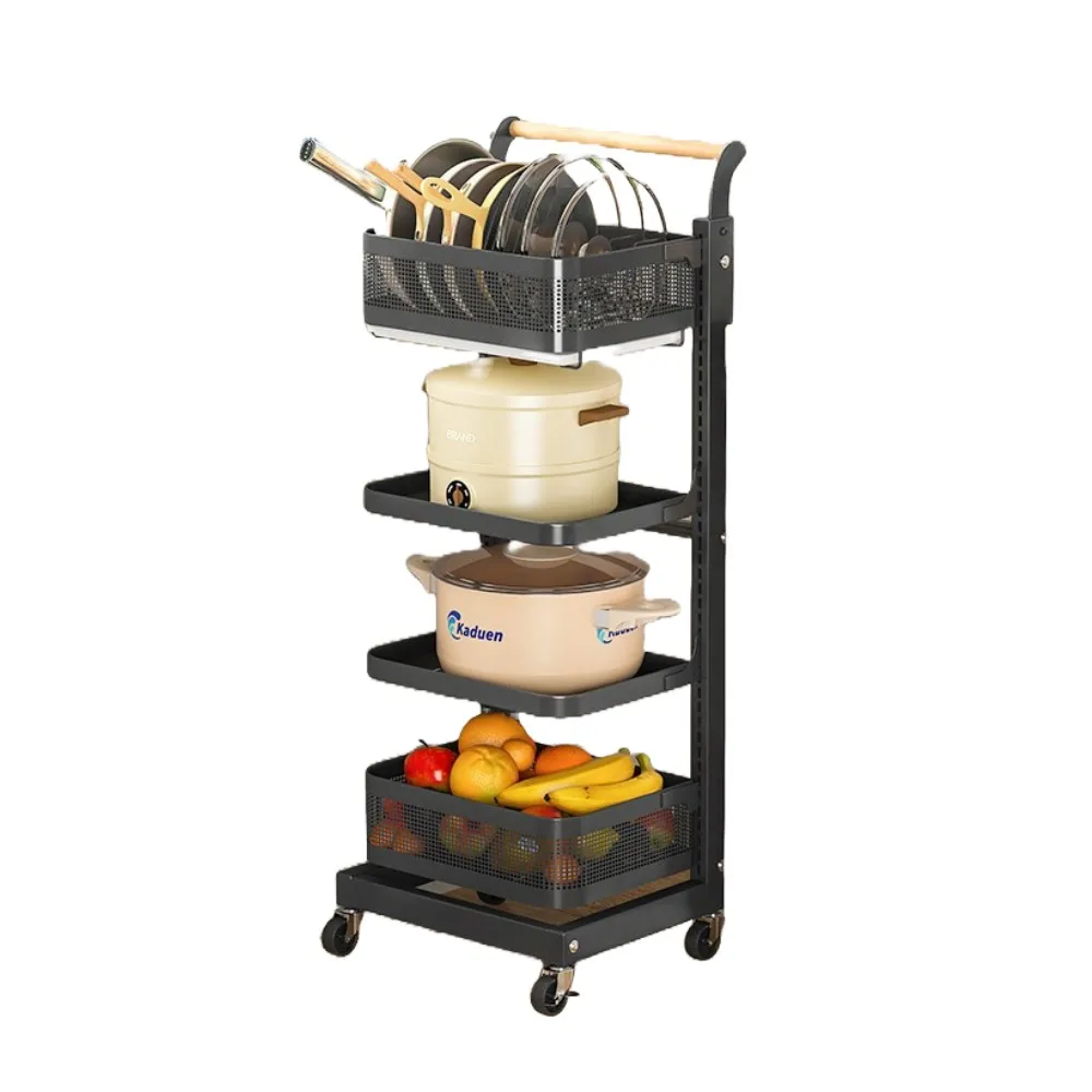 多功能收納架推車 四層收納架 移動式縫隙收納 廚房收納 收納 置物推車 歷史價格詳細信息