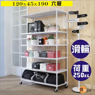 BuyJM洞洞板120x45x190cm耐重六層附輪置物架+5組圍欄 歷史價格詳細信息