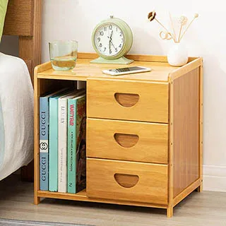 【HappyLife】楠竹製床邊櫃 三抽 (Y10069) 歷史價格詳細信息