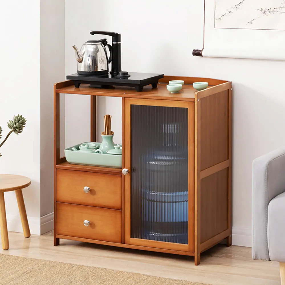 【HappyLife】楠竹製壓克力門茶水餐邊櫃/雙門加高款 (Y10498) 歷史價格詳細信息