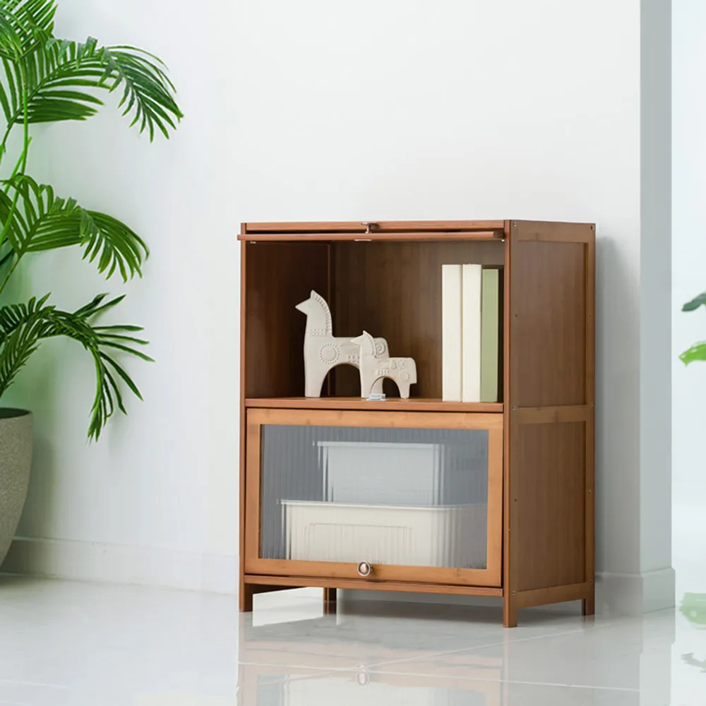 【HappyLife】楠竹製餐櫥長虹半開放式置物櫃 (Y11147) 歷史價格詳細信息