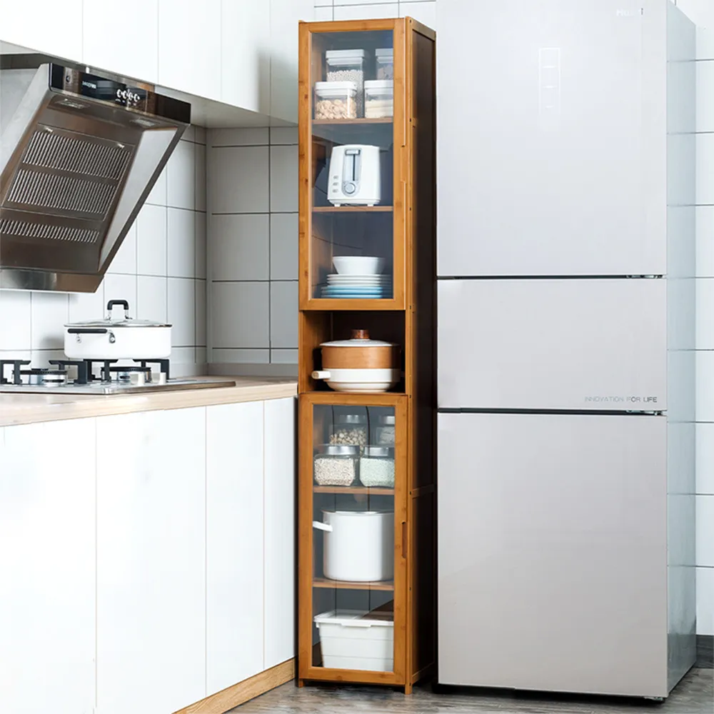 【HappyLife】楠竹製書櫃/廚房儲物櫃/雙門七層/寬30cm (Y10234) 歷史價格詳細信息