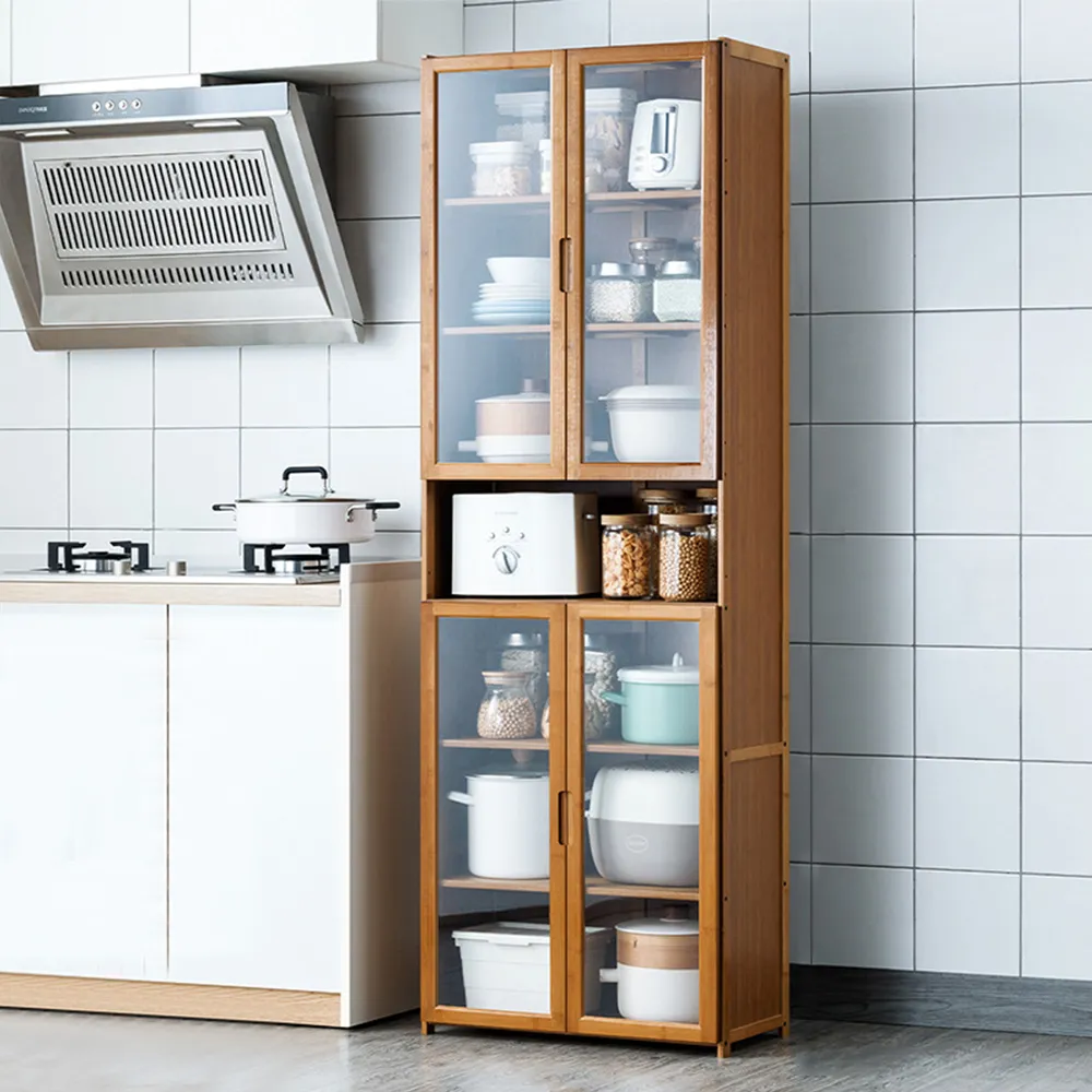 【HappyLife】楠竹製書櫃/廚房儲物櫃/雙門七層/寬30cm (Y10234) 歷史價格詳細信息