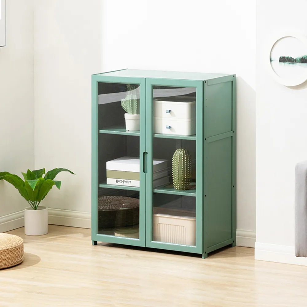 【HappyLife】楠竹製薄荷綠書櫃/廚房儲物櫃/雙門六層/寬60cm (Y10346) 歷史價格詳細信息