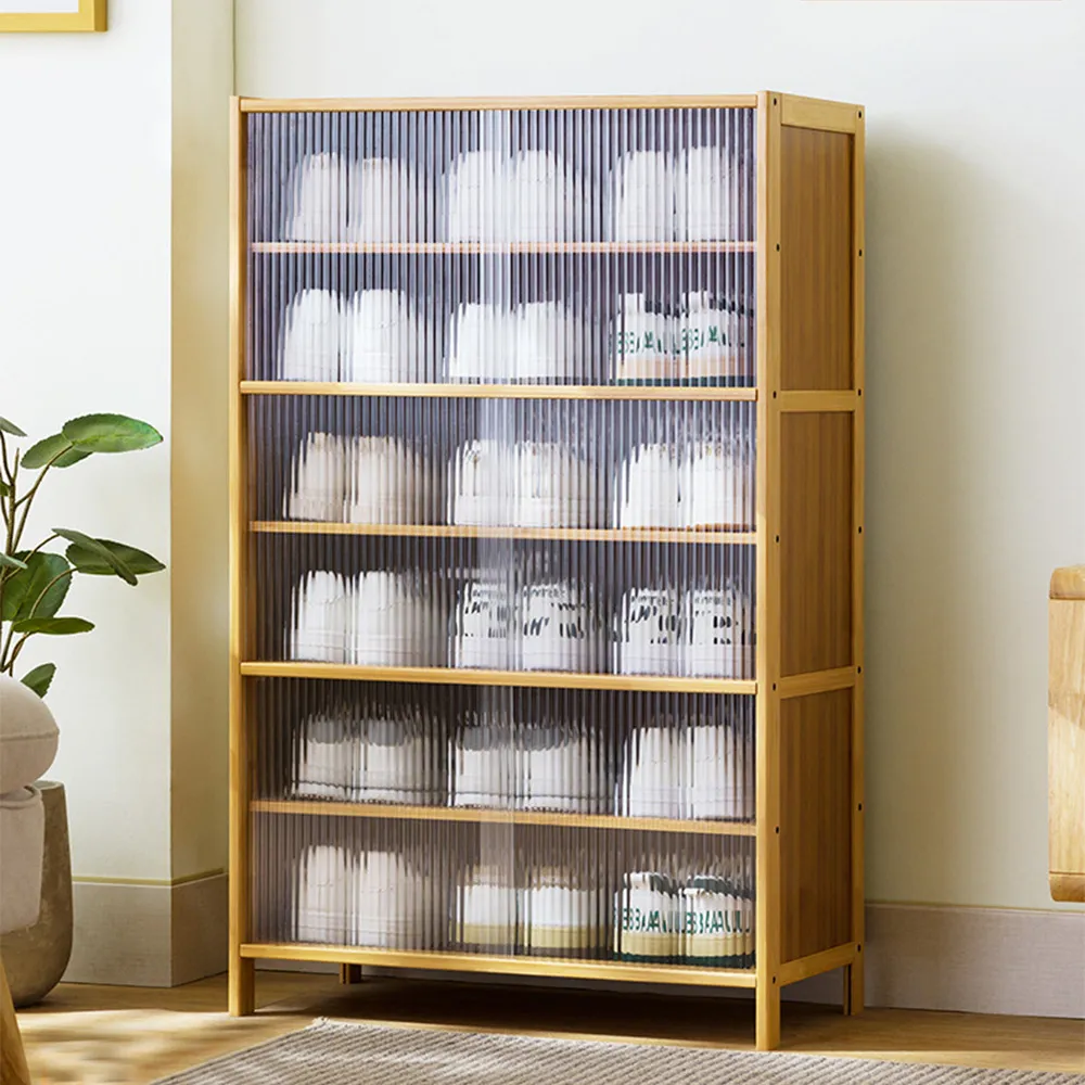 【HappyLife】楠竹製半透移門鞋櫃/原色/十層60CM (Y10927) 歷史價格詳細信息