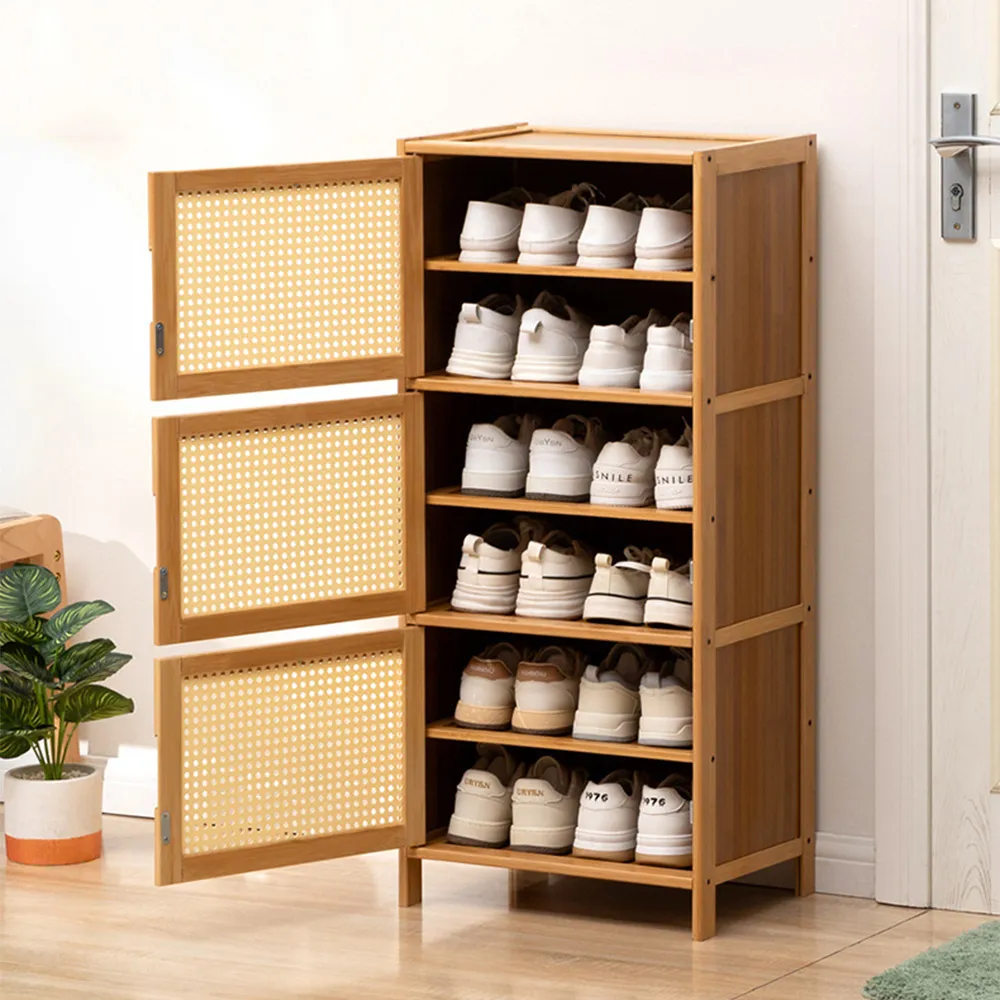 【HappyLife】楠竹製隙縫玄關鞋櫃/六層40CM (Y10969) 歷史價格詳細信息