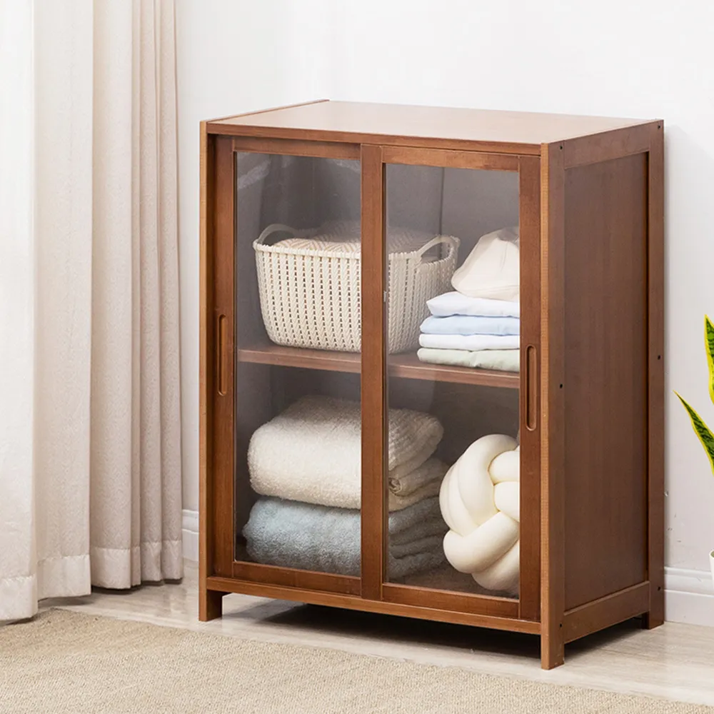 【HappyLife】楠竹製古風壓克力門餐邊櫃/四門三層 (Y10684) 歷史價格詳細信息