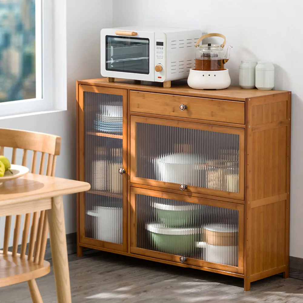 【HappyLife】楠竹製餐櫥長虹半開放式置物櫃 (Y11147) 歷史價格詳細信息