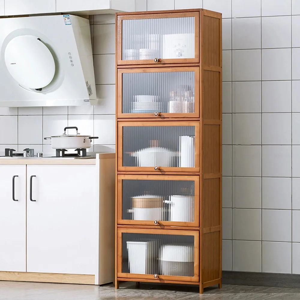 【HappyLife】楠竹製餐櫥長虹半開放式置物櫃 (Y11147) 歷史價格詳細信息