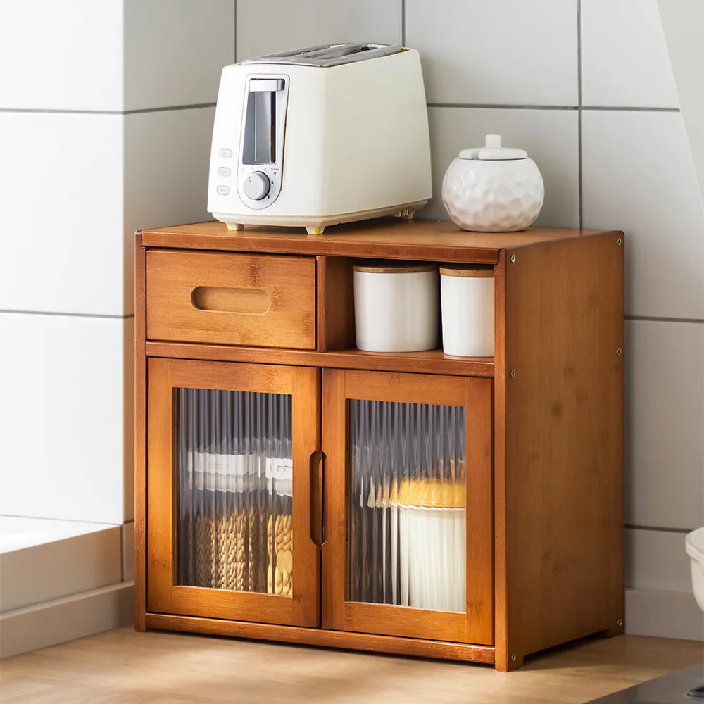 【HappyLife】楠竹製桌面整理櫃/三門單抽 (Y11136) 歷史價格詳細信息