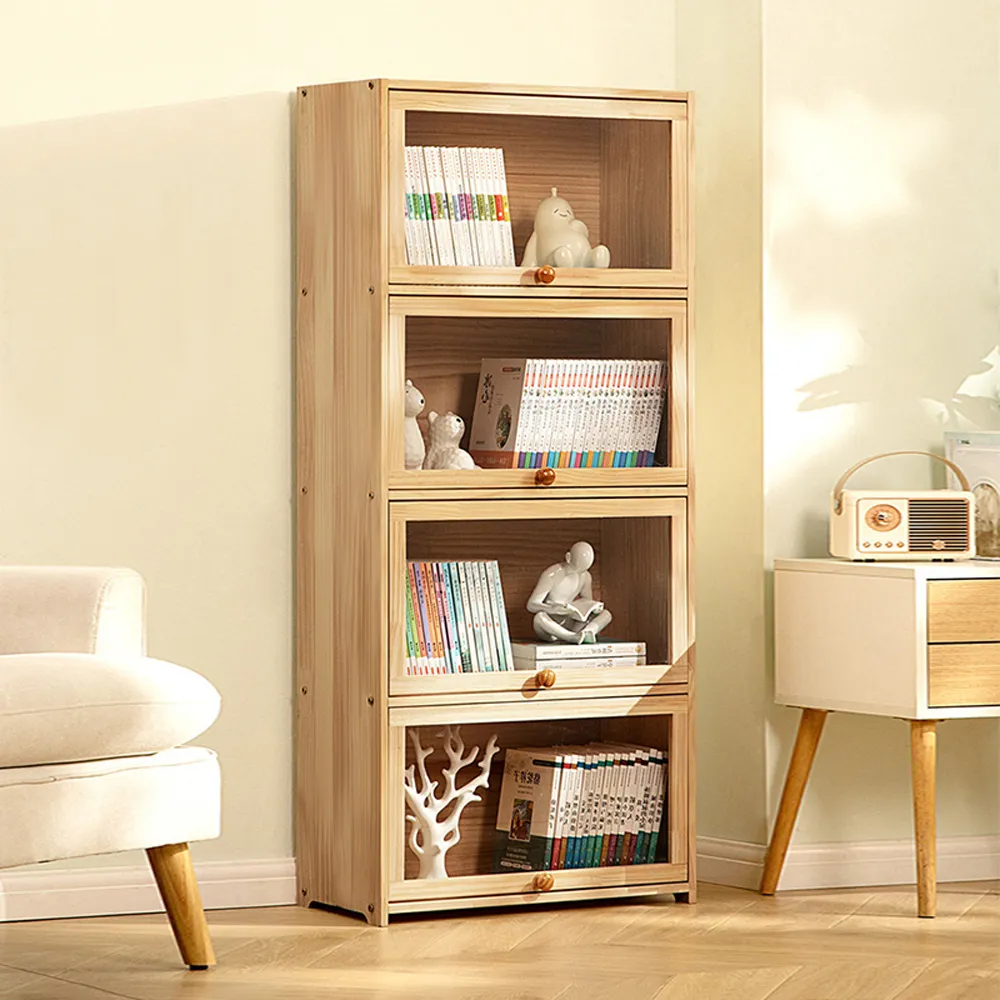 【HappyLife】原木翻門置物書櫃/五層80CM/附抽屜 (Y11292) 歷史價格詳細信息