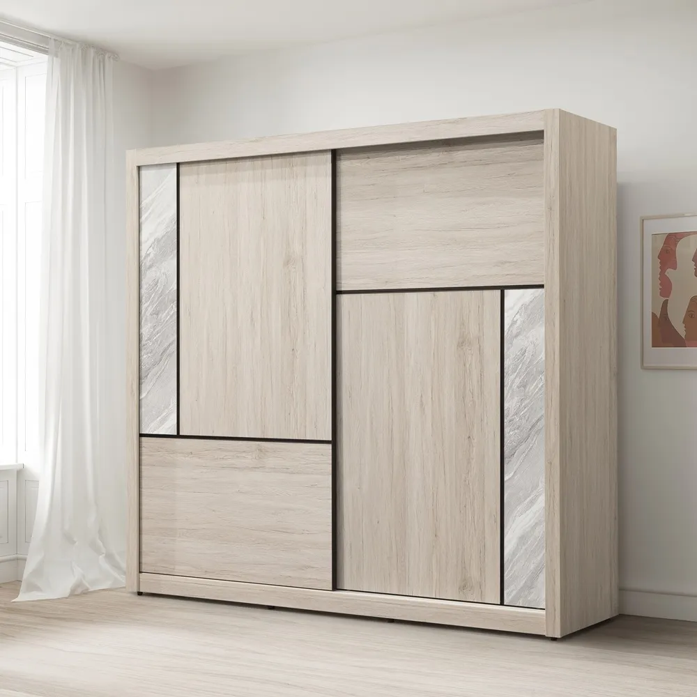 【直人木業】COFFEE淺桐木158公分高被櫥滑門衣櫃 歷史價格詳細信息