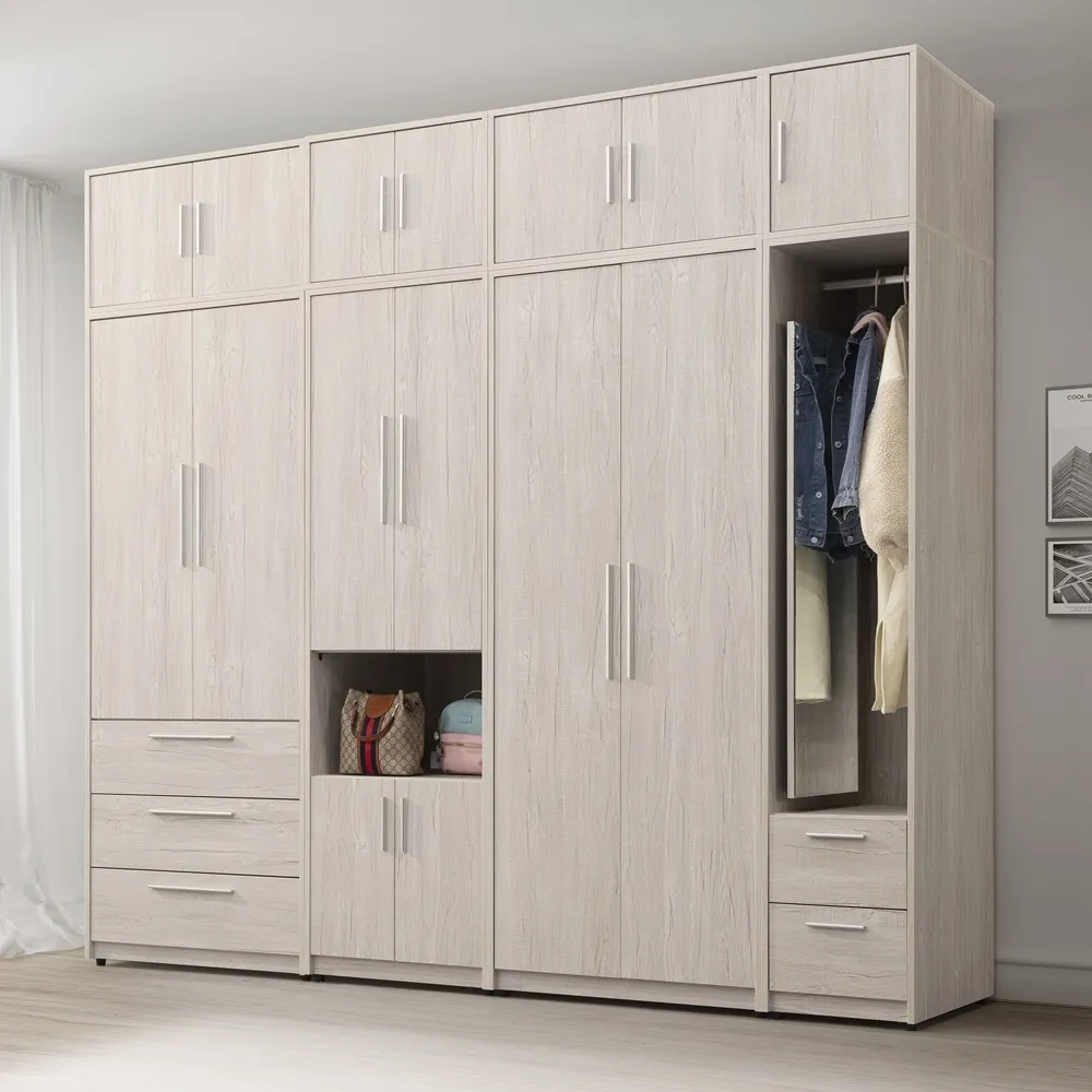 直人木業-LEO北歐風140公分系統衣櫃組 歷史價格詳細信息