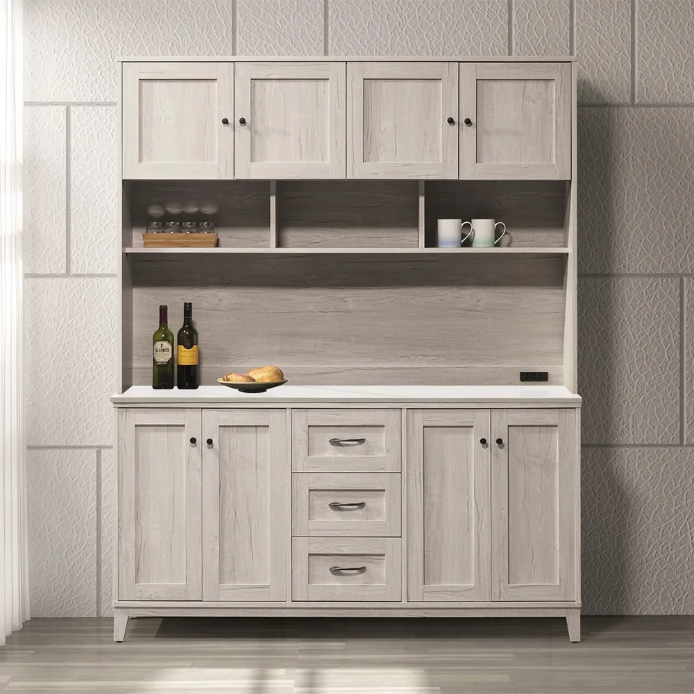 日本直人木業-COUNTRY日式鄉村風雙層軟墊插座6尺雙人加大床搭配圓弧2抽床底 歷史價格詳細信息