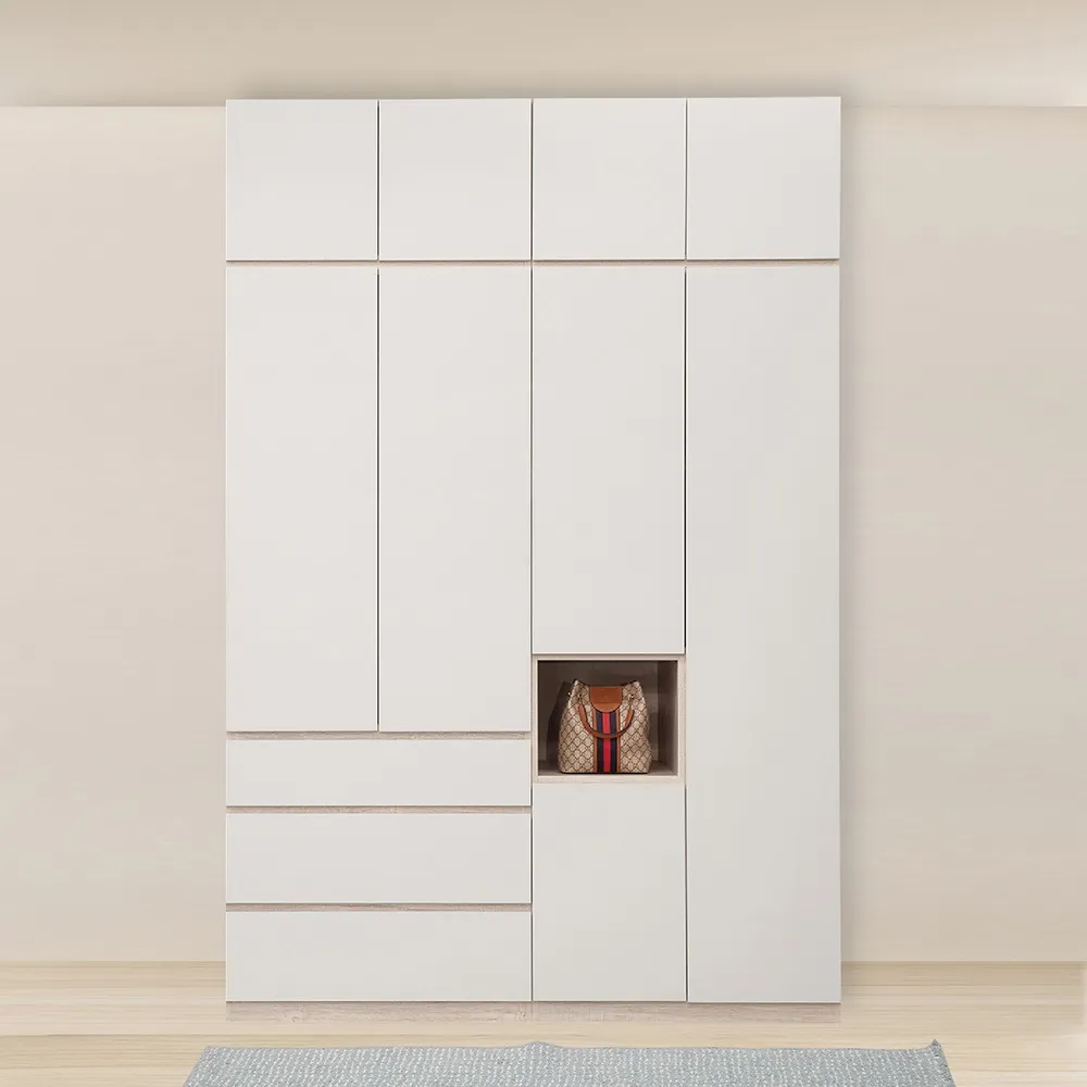 【直人木業】TIME現代風隔柵隔間鞋櫃 140CM 歷史價格詳細信息