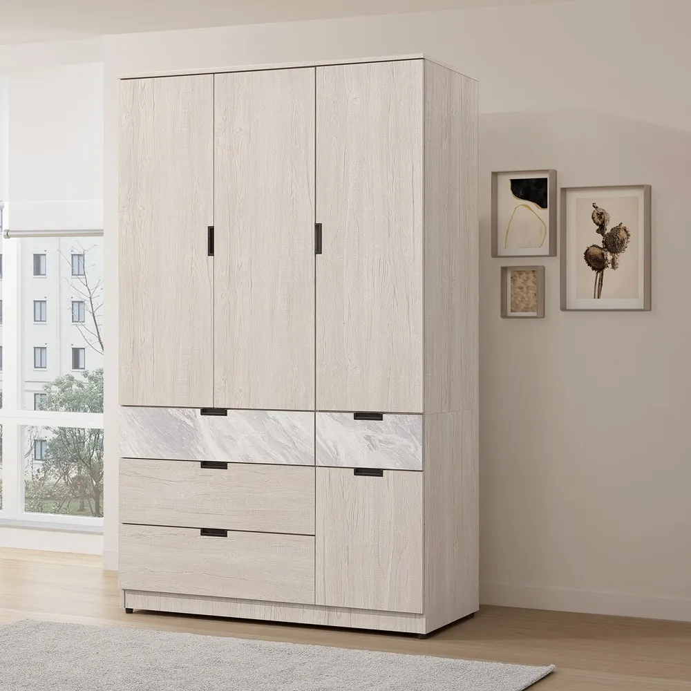 【直人木業】MIRO北歐風153公分滑門四抽衣櫃 歷史價格詳細信息