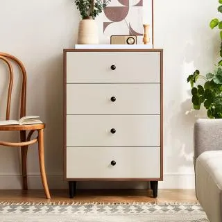 hoi! 林氏木業北歐風百搭單人座凳0.4M隔間櫃 LS187-原木色+白色 歷史價格詳細信息