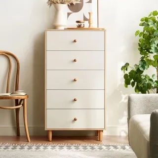林氏木業北歐風百搭0.6M五斗櫃 LS187-原木色 歷史價格詳細信息