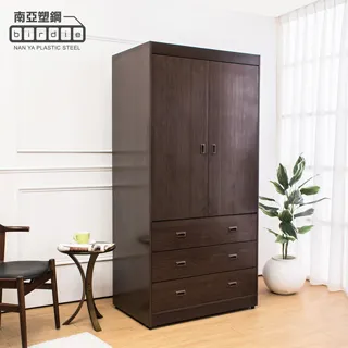 Birdie南亞塑鋼-3尺三門二抽防水塑鋼百葉高鞋櫃(白橡色+白色) 歷史價格詳細信息