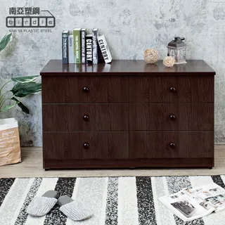 Birdie南亞塑鋼-4.1尺六斗櫃/六抽屜收納櫃/置物櫃(胡桃色) 歷史價格詳細信息