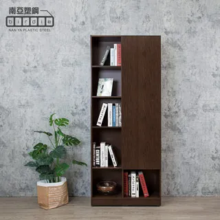 Birdie南亞塑鋼-2.7尺開放式6格右下單門書櫃/六格一門收納櫃/展示櫃/置物櫃(白色) 歷史價格詳細信息