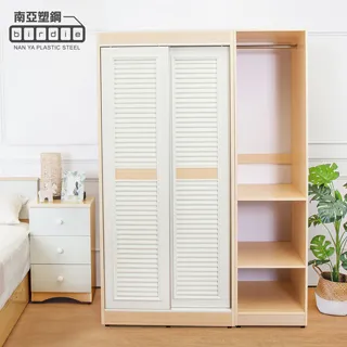 【Birdie南亞塑鋼】4.7尺拉門/推門塑鋼百葉衣櫃組合(BR01258336) 歷史價格詳細信息