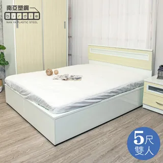 Birdie南亞塑鋼-5尺雙人後二抽屜收納型塑鋼床組(床頭片+抽屜床底)(不含床墊)(鐵刀木色) 歷史價格詳細信息