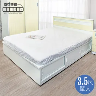 Birdie南亞塑鋼-3.5尺單人二門多功能加高收納型塑鋼床頭箱(不含床底)(白色+白橡色) 歷史價格詳細信息
