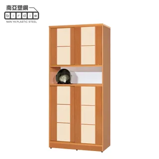 Birdie南亞塑鋼-3尺直飾造型四開門防水塑鋼高鞋櫃(白色+白橡色) 歷史價格詳細信息