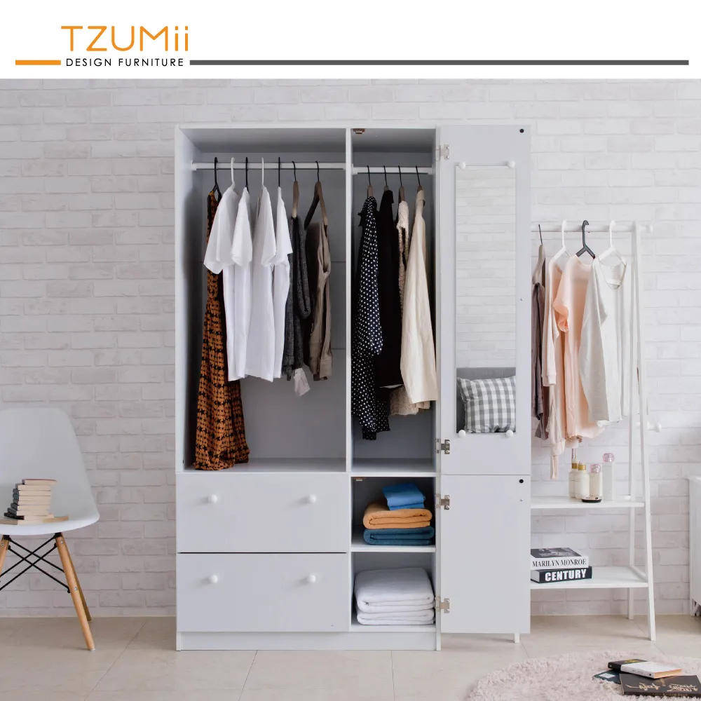 TZUMii 典雅穿衣鏡衣櫃-胡桃木色 歷史價格詳細信息