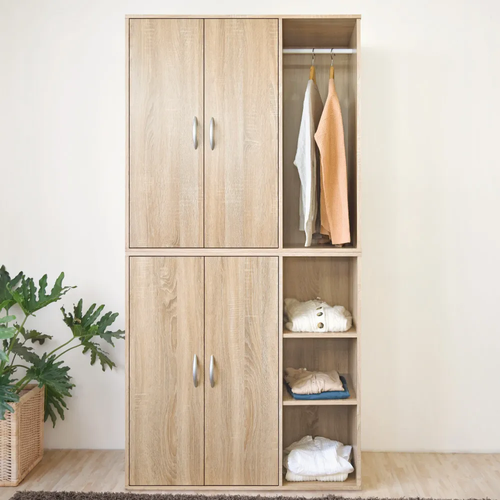 《HOPMA》組合式四門四格衣櫃-時尚白 歷史價格詳細信息