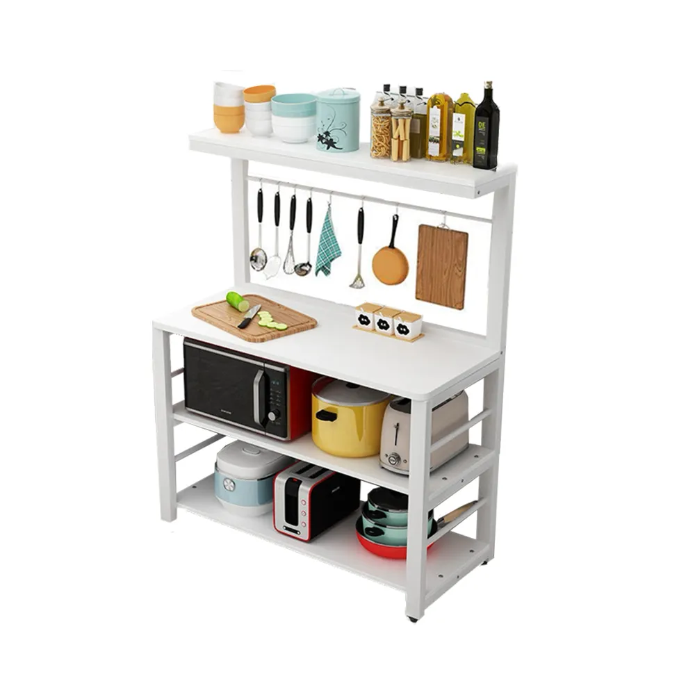 廚房切菜桌置物架家用微波爐架落地多層收納櫃操作檯 歷史價格詳細信息
