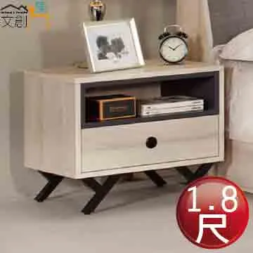 [文創集]柏克恩 現代1.7尺單抽床頭櫃 歷史價格詳細信息