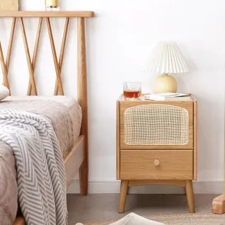 源氏木語覓藤橡木原木色雙抽床頭櫃 Y49A02 歷史價格詳細信息