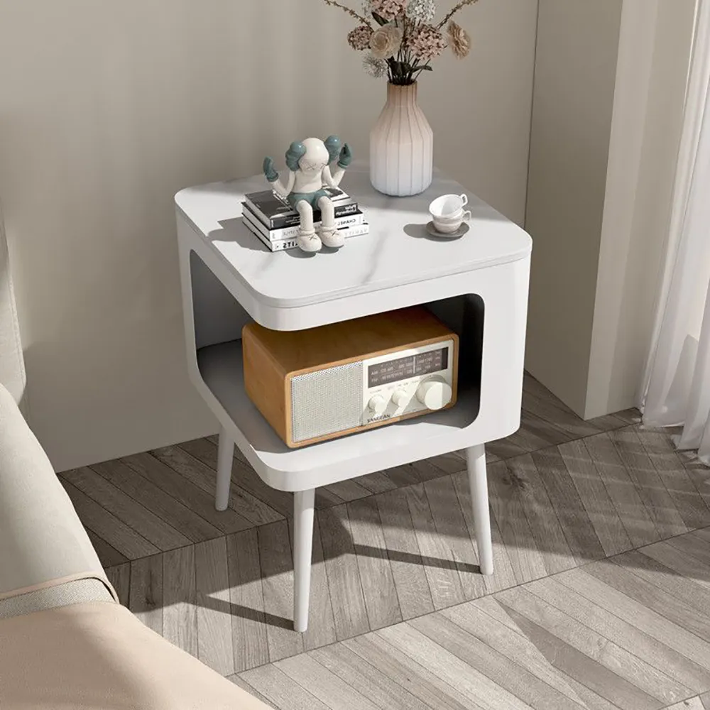 鐵藝床頭柜簡約現代小型置物架出租房用家用臥室床頭桌小桌子茶幾~半島鐵盒~營業中可開發票 歷史價格詳細信息