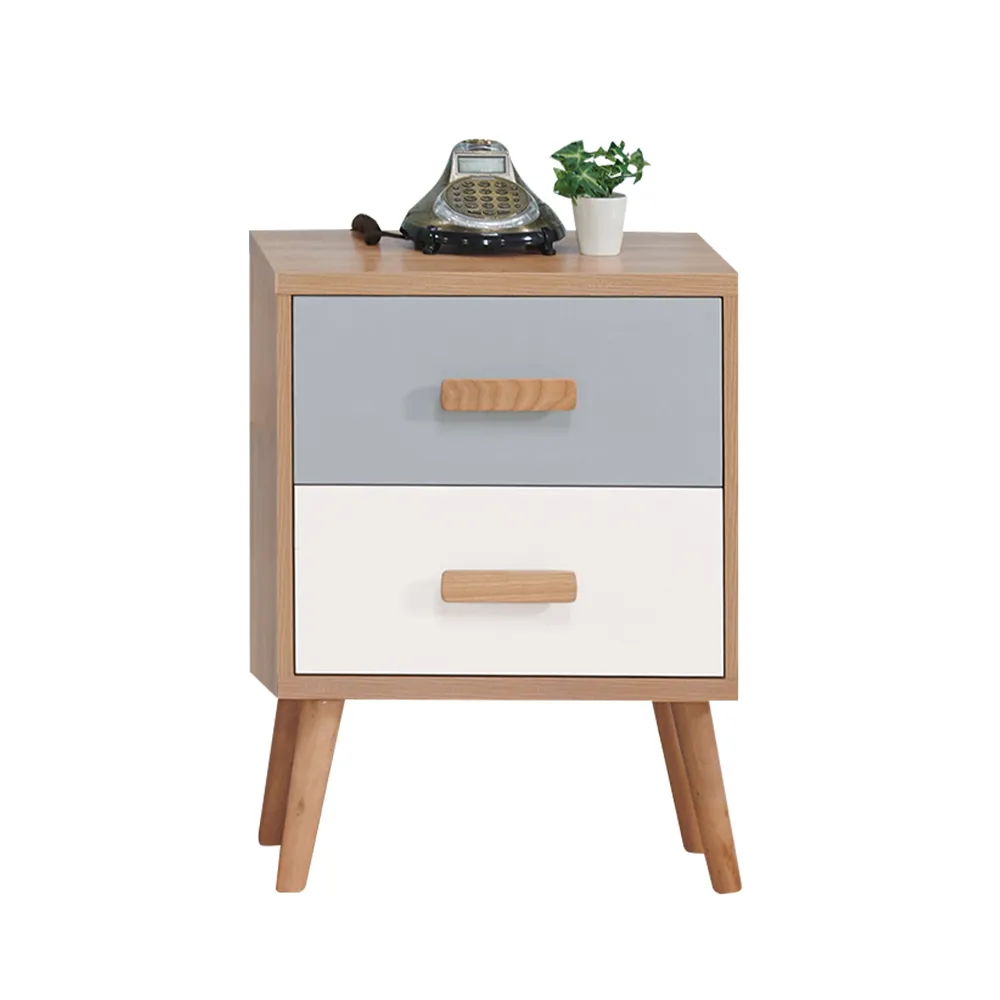 Bernice-奎利1.7尺工業風圓形床頭櫃/二抽收納櫃/置物小邊櫃/小茶几 歷史價格詳細信息