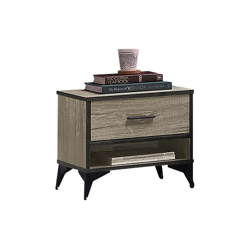 Bernice-奎利1.7尺工業風圓形床頭櫃/二抽收納櫃/置物小邊櫃/小茶几 歷史價格詳細信息