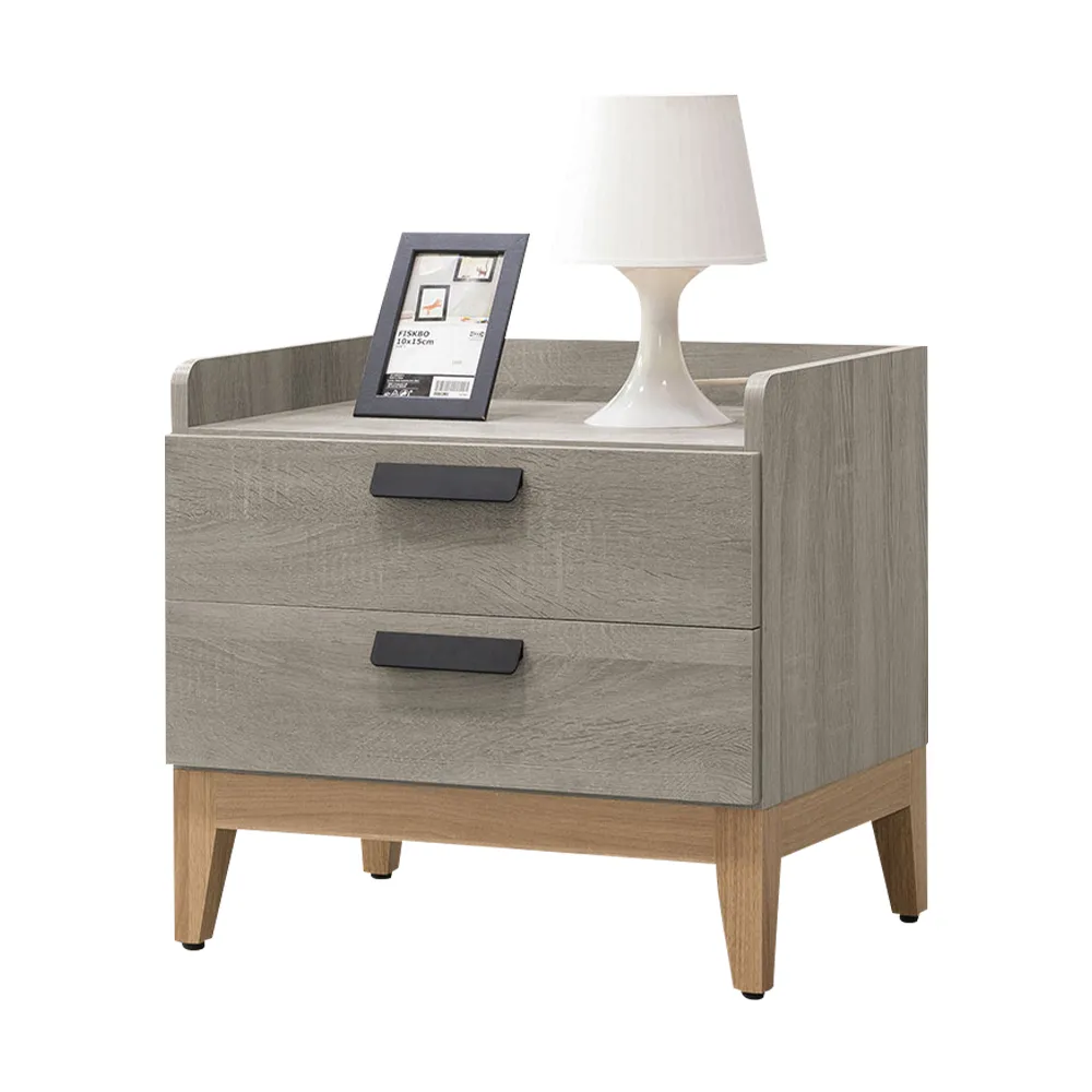 Bernice-艾森1.4尺床頭櫃/二抽收納櫃/置物櫃(古橡色-七色可選) 歷史價格詳細信息