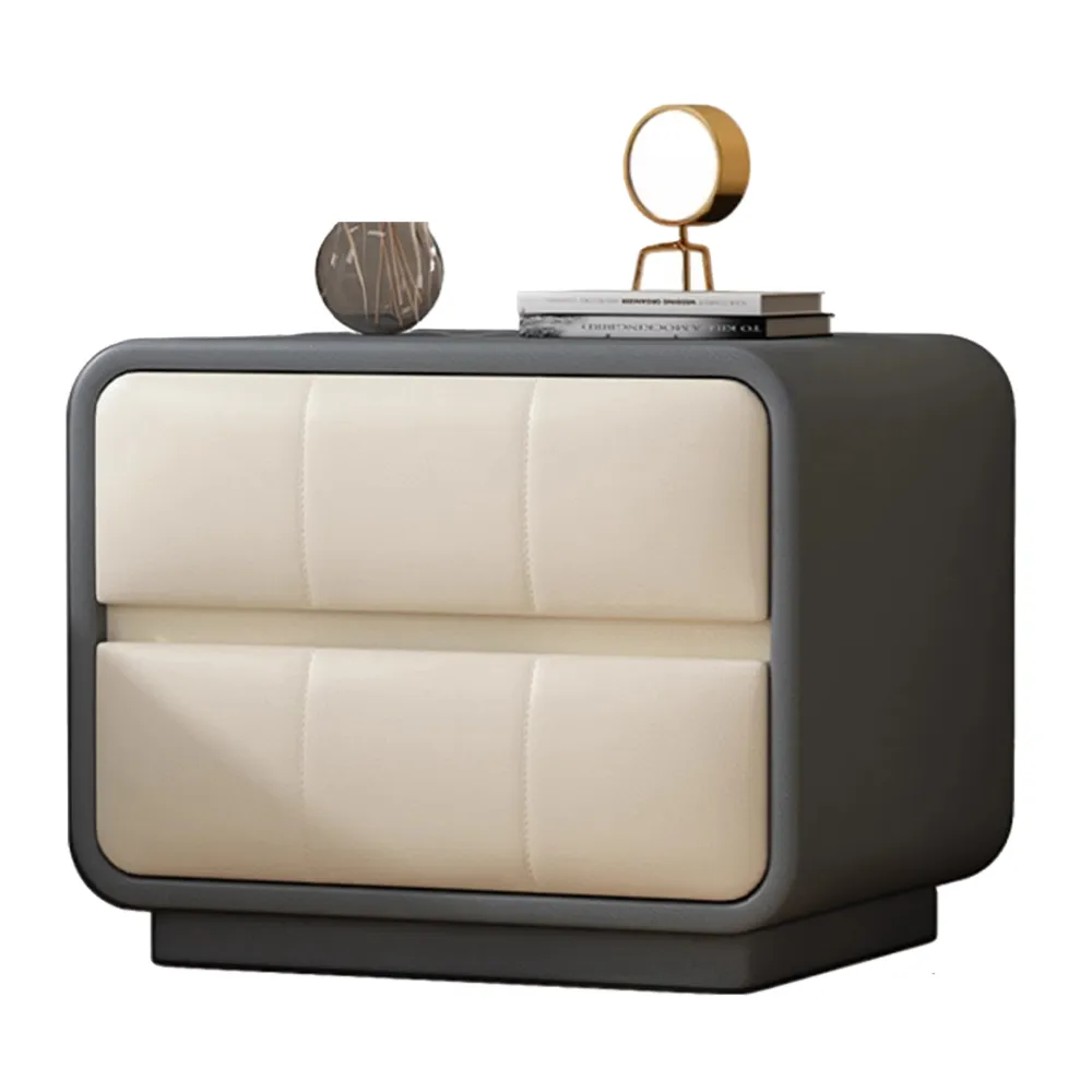 奶油風床頭櫃北歐2024新款小型家用臥室簡約現代實木創意床邊櫃子 歷史價格詳細信息