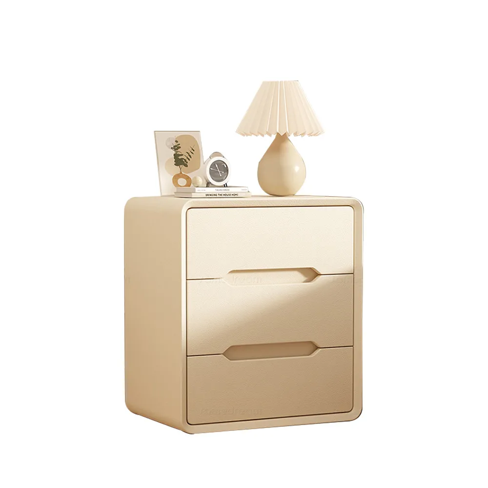 床頭櫃 實木床頭櫃 奶油風 床頭櫃 臥室儲物櫃 免安裝40cm 歷史價格詳細信息