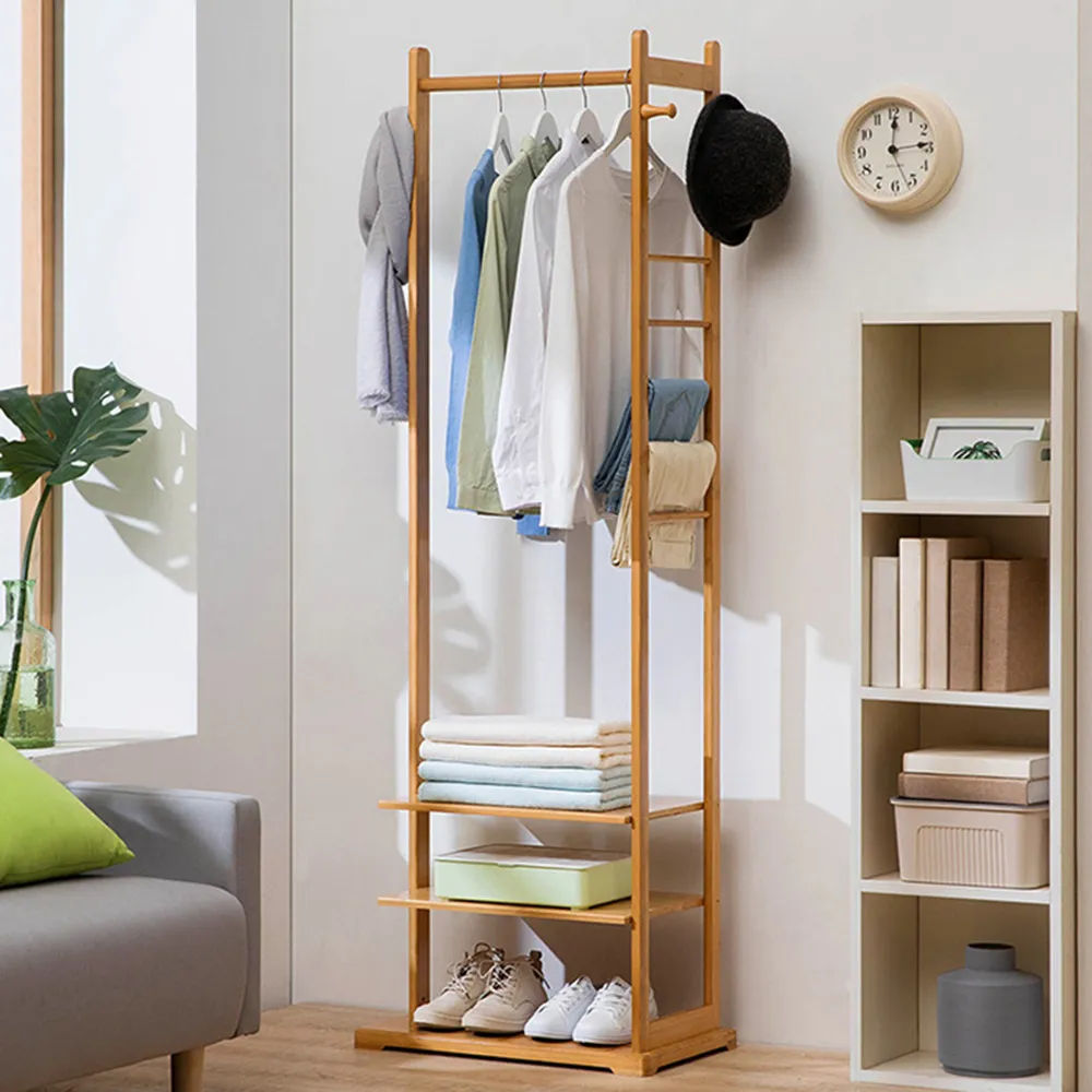 【HappyLife】楠竹製三角底落地褲掛衣帽架 (Y10195) 歷史價格詳細信息