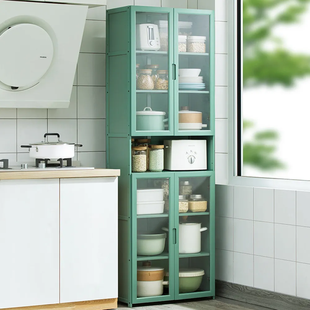 【HappyLife】楠竹製薄荷綠書櫃/廚房儲物櫃/雙門六層/寬60cm (Y10346) 歷史價格詳細信息