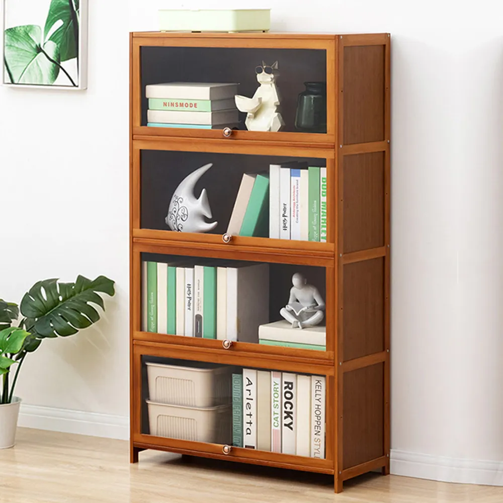 【HappyLife】楠竹翻門透明視窗書櫃/單層70公分 (Y10122) 歷史價格詳細信息