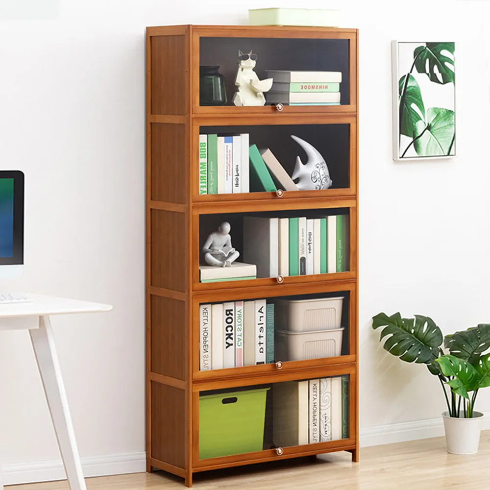 【HappyLife】楠竹翻門透明視窗書櫃/單層70公分 (Y10122) 歷史價格詳細信息