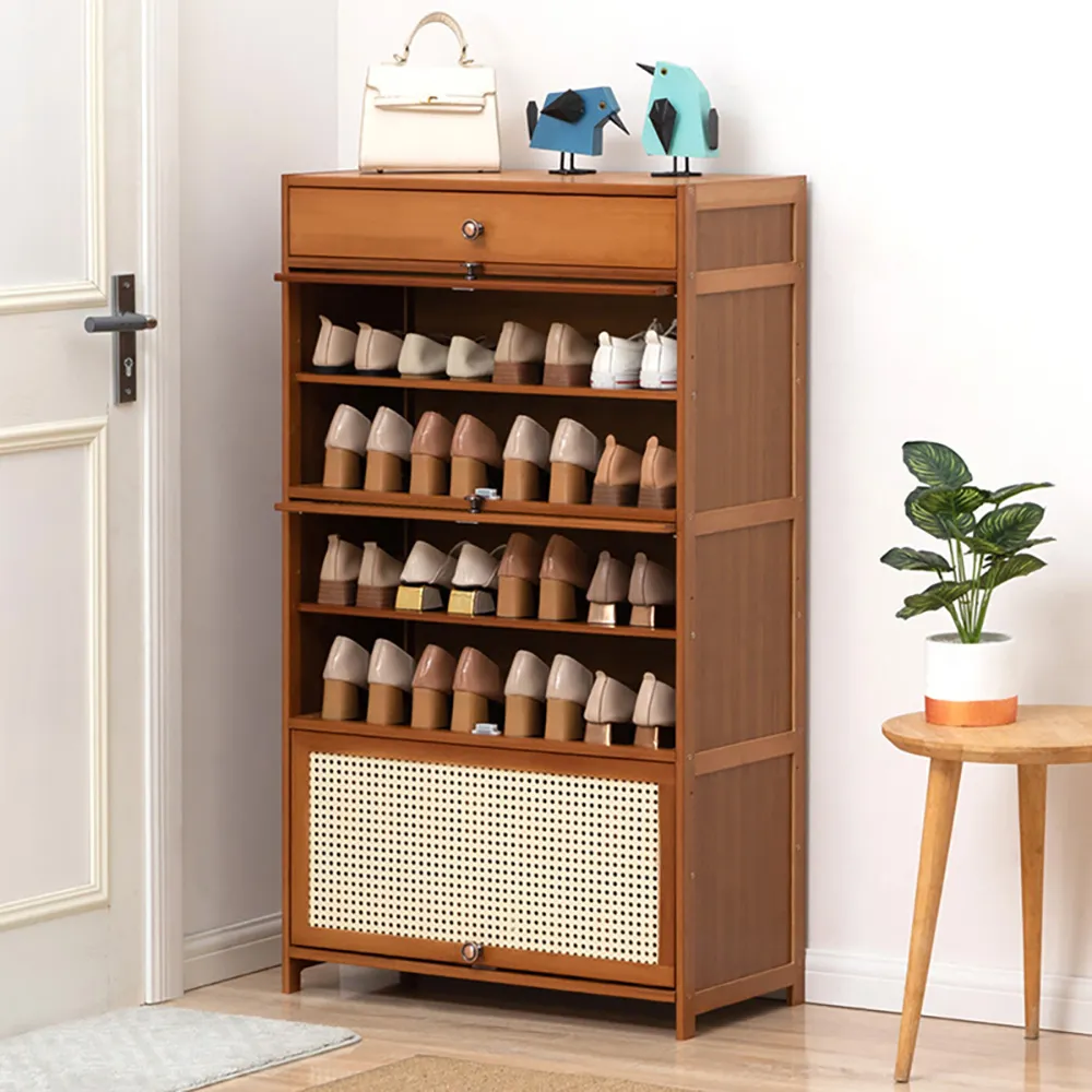 【HappyLife】仿編藤大容量有門鞋櫃/低款雙門/70CM (Y10581) 歷史價格詳細信息