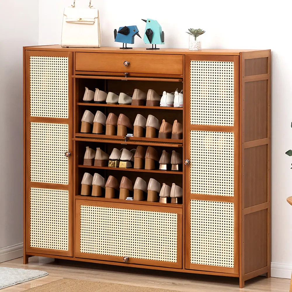 【HappyLife】仿編藤大容量有門鞋櫃/低款雙門/70CM (Y10581) 歷史價格詳細信息